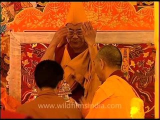 Offerings to the Dalai Lama at Spiti Kalachakra