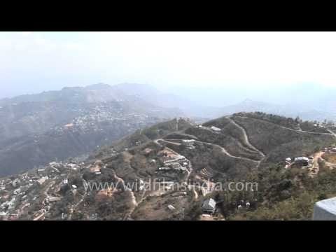 Contoured landscape of Aizawl from ATC