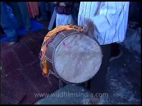 Devotee in trance during Nanda devi rat jat yatra