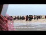 Ardent Hindu followers at Alang beach!