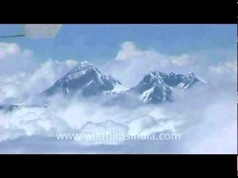 Everest as seen from 35, 000 feet in the air!