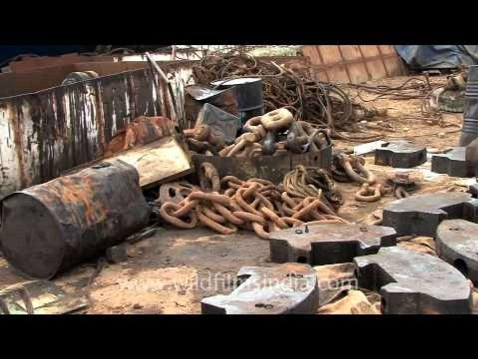 Scraped heavy metals at Alang!