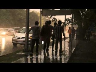 Drive in Delhi on a rainy day