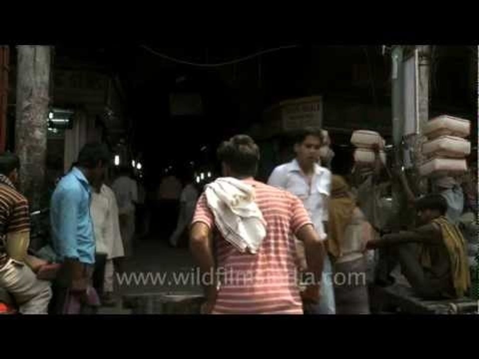 Khari Baoli Market with spice traders...