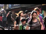 Dawrpui bazar crowded with shoppers, Aizawl