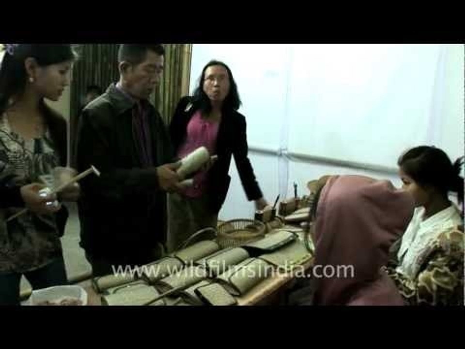 Bamboo accessories for elegant Mizo damsels!