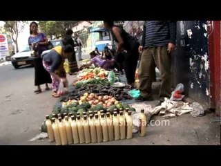 Lemon juice on MC Rum bottle, Aizawl