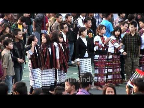 Mizo belles dancing at Chapchar kut event