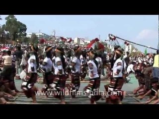 Bamboo Dance performance at the Chapchar Kut Festival