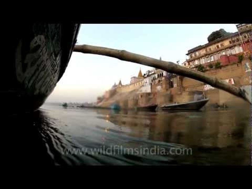 On a boat in Varanasi!