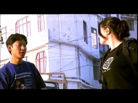 Tibetan boy befriending American girl...