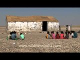 Lunch break for the kids at Rann of Kutch