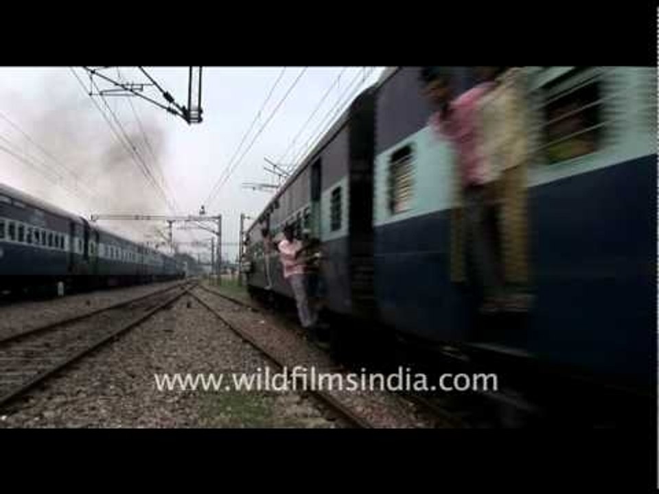 Indian trains on the track