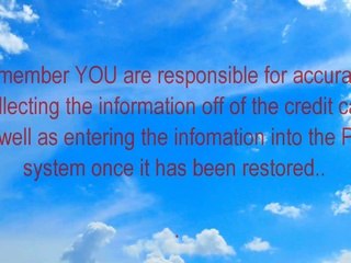 Credit Card Imprint Procedure