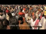 Sadhus from all sects at the Kumbha, Allahabad