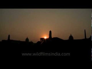 South and North blocks, Delhi, with sunset time lapse!