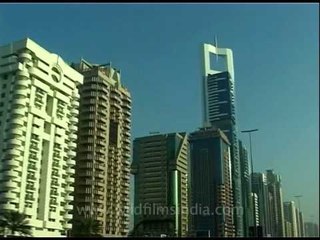 Driveway to Dubai Marina skyline