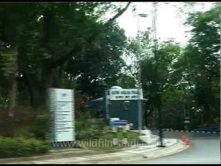 Tour bus drive across Kuala Lumpur, Malaysia