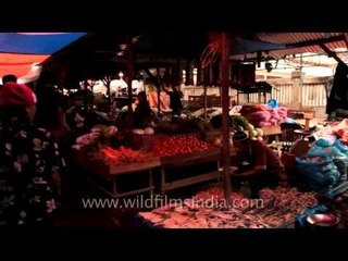 A vegetable market in Sumatra,Indonesia