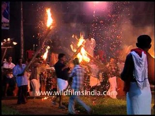 Celebrating Padayani festival in Kerala