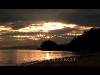 Perfect sunset at the beach, Timor