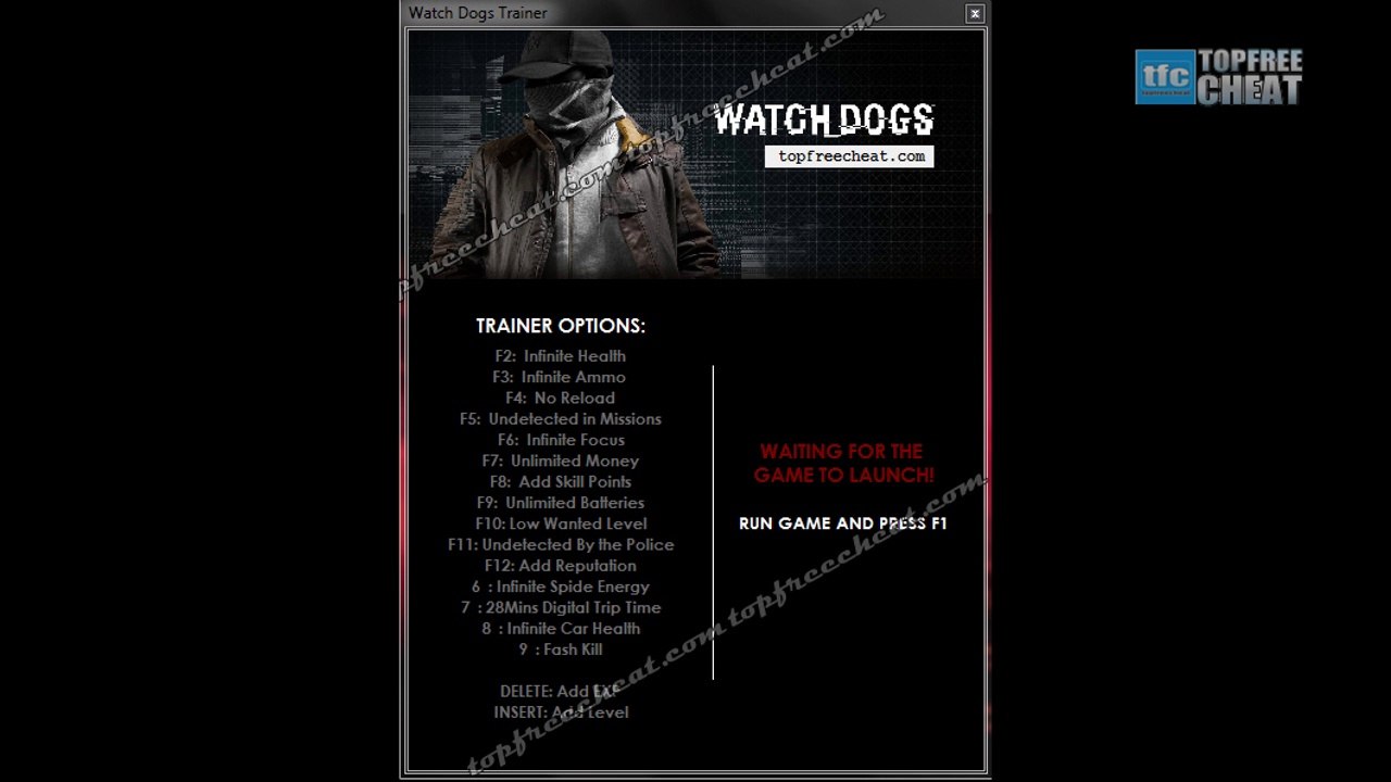 Watch Dogs v1.0 Trainer for All Versions