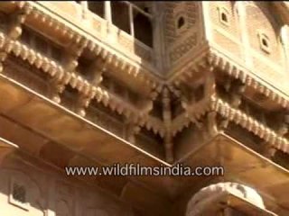 Windows in fort-palace at Jaisalmer