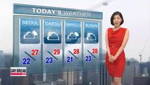 Cloudy day ahead, rain forecasted down south later at night