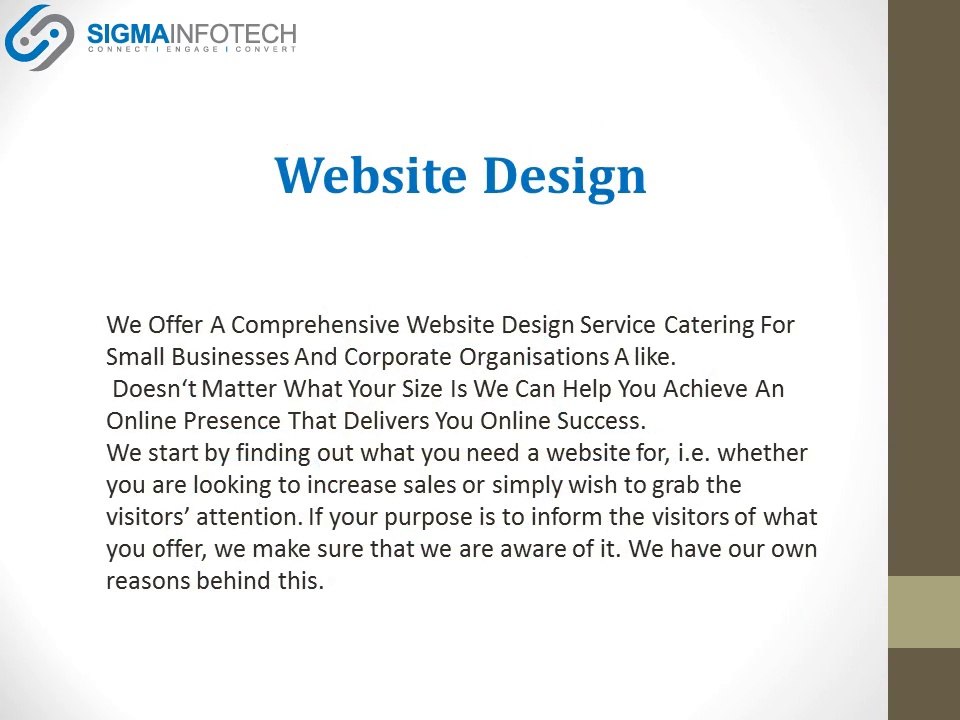 Sigma Infotech - Get Potential Customers to Your Website