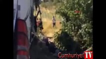 Aksaray'daki otobüs kazasından ilk görüntüler