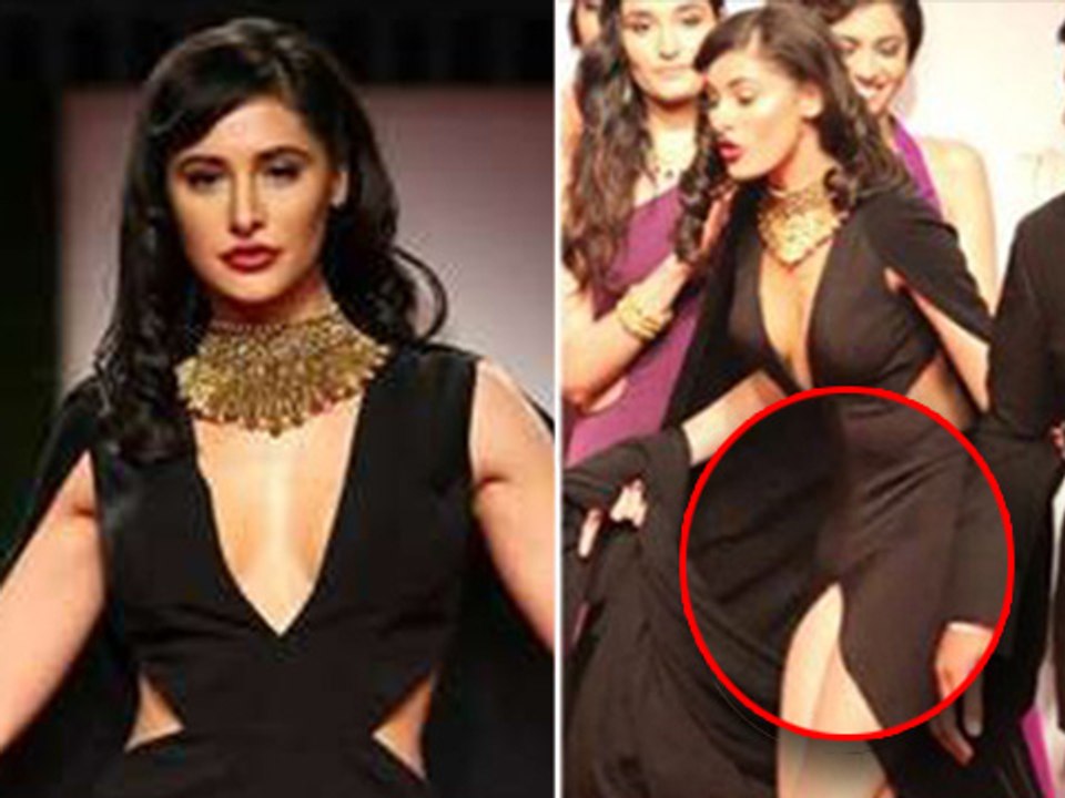 Nargis Fakhris Oops Moment At India Bridal Fash...