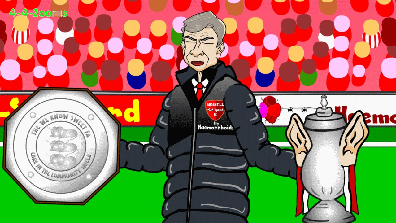 COMMUNITY SHIELD HIGHLIGHTS 2014 Arsenal v Man City by 442oons (football cartoon 10.08.2014)
