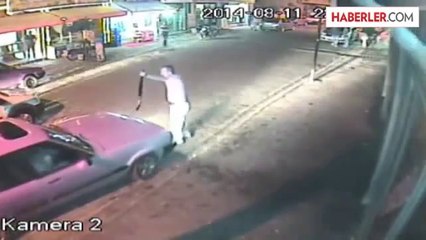 Silahlı kavga güvenlik kamerasında -