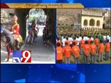 Arrangements for Independence Day celebrations at Golconda Fort
