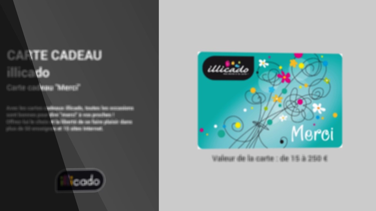 Carte de remerciement cadeau - illicado