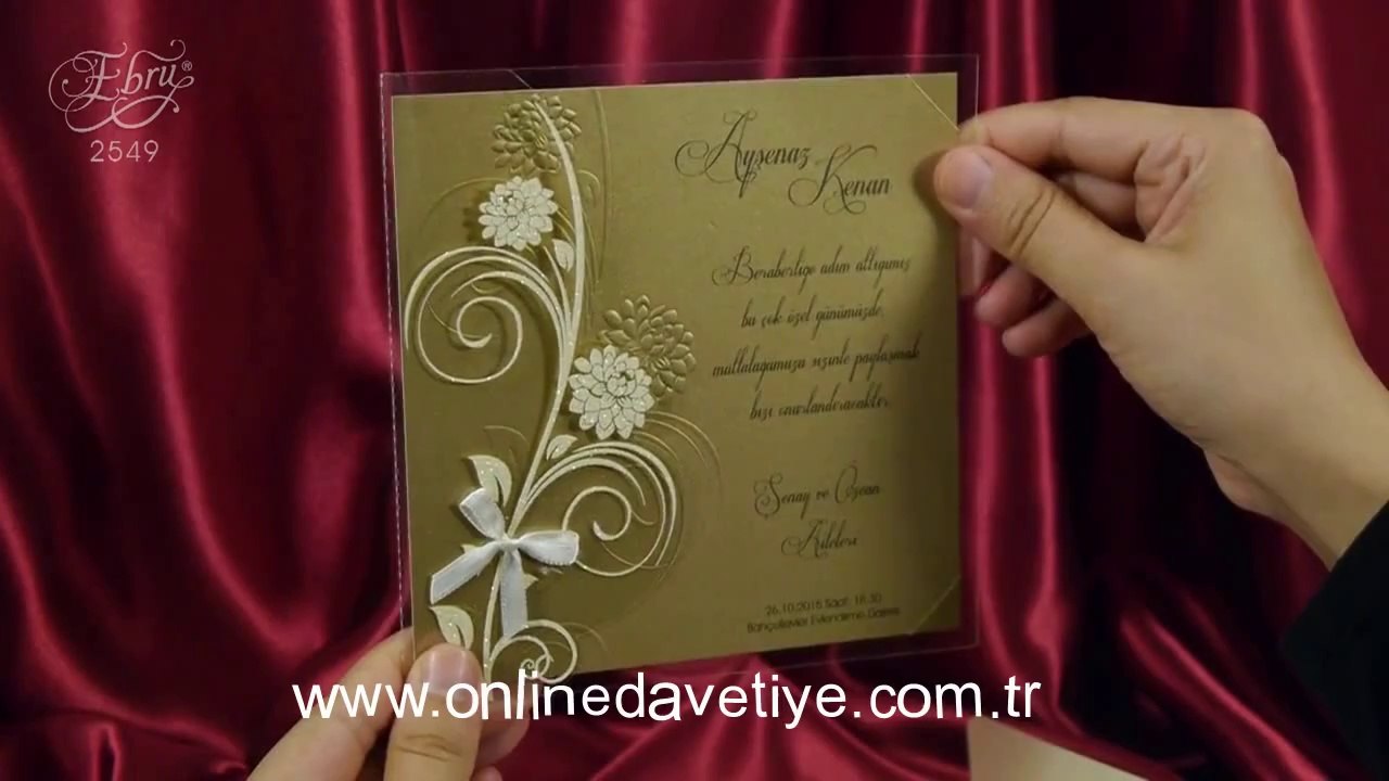 Ebru Davetiye 2549 Montaj - Düğün Davetiyesi