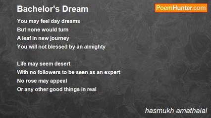 hasmukh amathalal - Bachelor's Dream