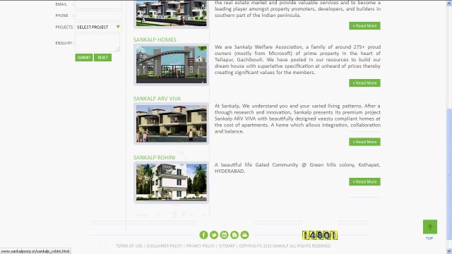 Sankalp Works - Sankalp have a Ongoing, Completed, Upcoming Real Estate Projects Hyderabad India