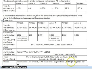 calculer un TCAM à partir de tx de variation annuels différents