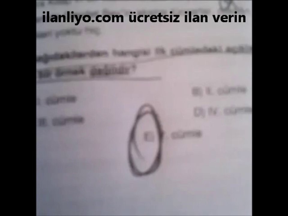 Sinav Test Olunca Ben