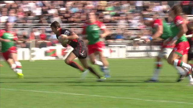 TOP14 - Lyon-Bayonne: Essai Jérôme Porical (LYO) - J9 - Saison 2014/2015