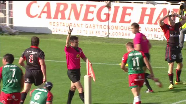 TOP14 - Lyon-Bayonne: Essai Toby Arnold (LYO) - J9 - Saison 2014/2015