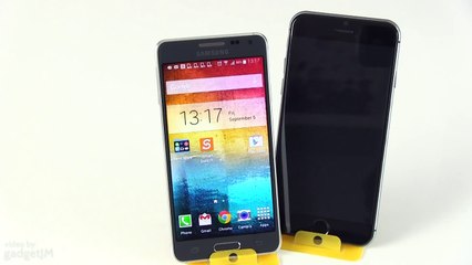 Samsung Galaxy Alpha vs iPhone 6 (mockup) comparison