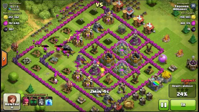 Clash of Clans FR CLANS attaque de trasher N1