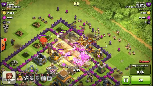 Clash of Clans FR ATTAQUE full 250 barbars