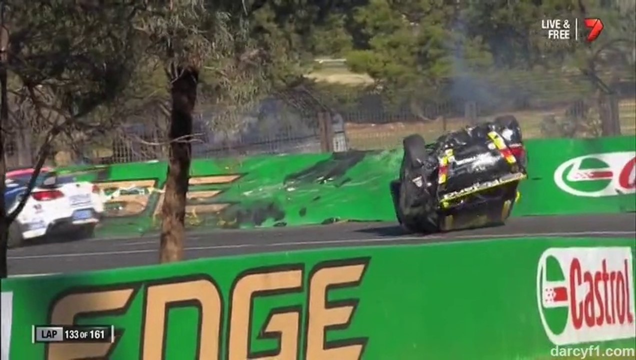 V8 Supercars 2014 Bathurst 1000 Ingall Holdsworth Massive crash and flip