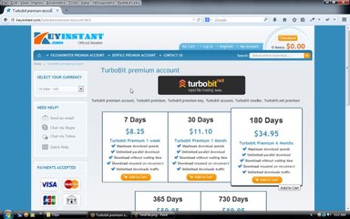 How to buy TurboBit premium key, TurboBit premium by VISA / MasterCard / JCB