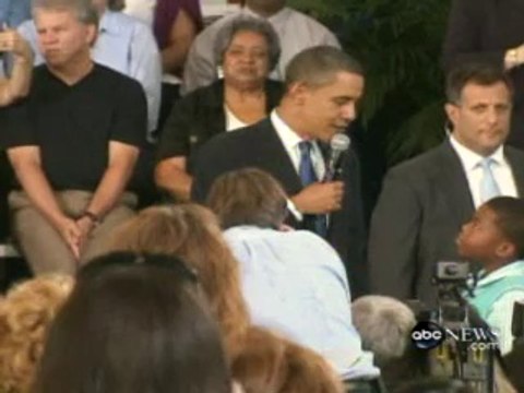 Little Boy Asks Question From Obama