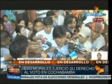 Evo Morales acude a votar en elecciones generales en Bolivia