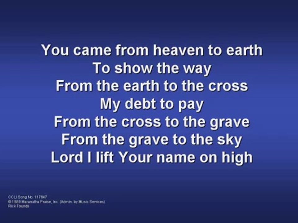Lord I Lift Your Name On High (worship video w_ lyrics)